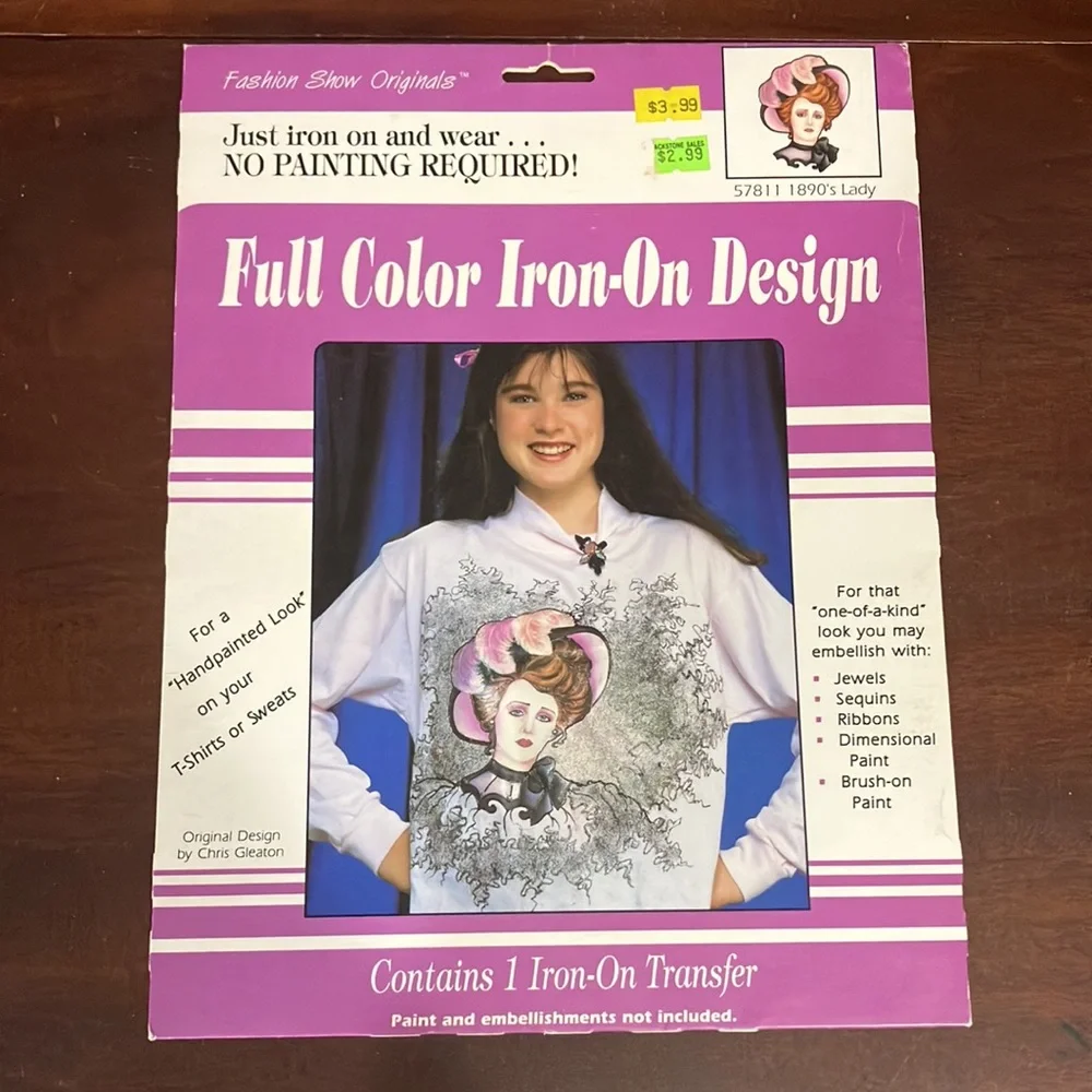 Lot of 3 Vintage 1990 & 1991 Fashion Show Originals Iron On Designs